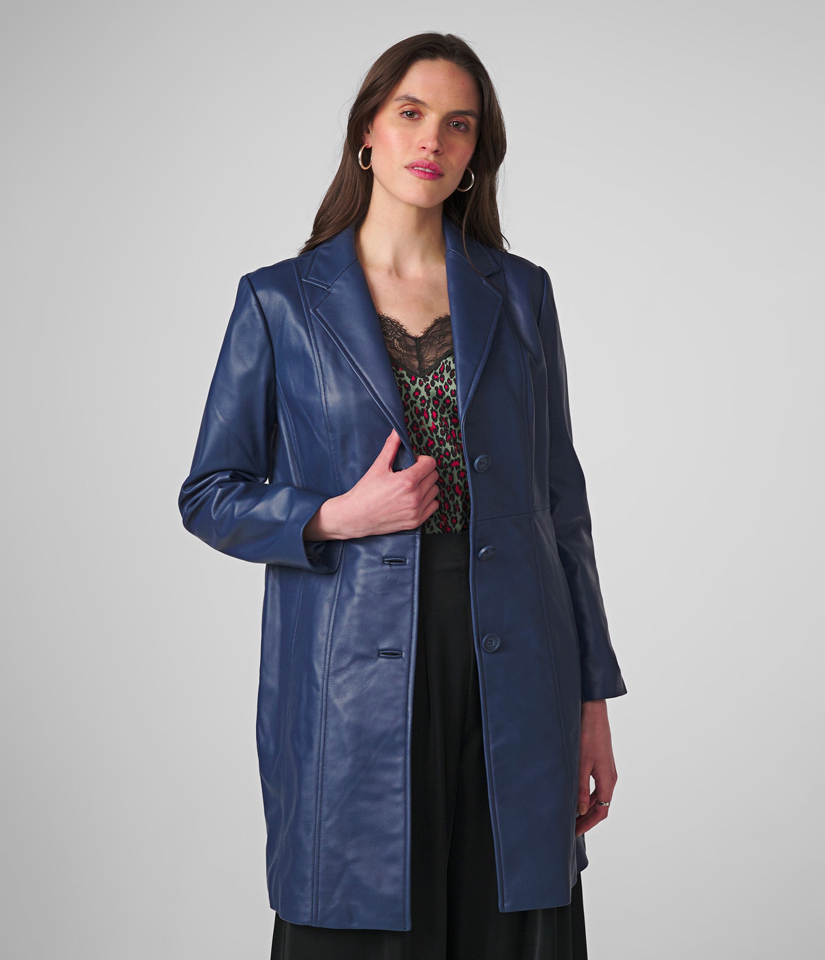 Image of Nora Button Down Lamb Trench